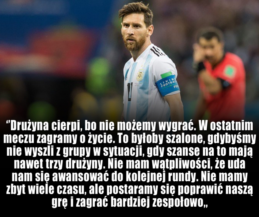 Messi komentuje fatalną sytuację Argentyny!